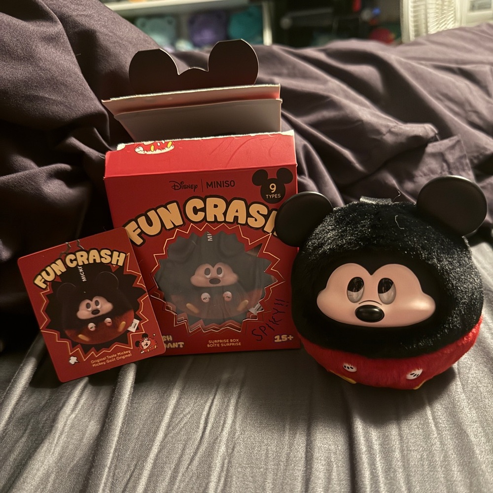 Disney x Miniso Mickey Fun Crash Plush Pendant Blund Box- Original Taste Mickey